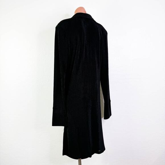 Alexa Admor Rosalie Long Sleeve Draped Shift Dress Black Whimsigoth sz XL FLAW - Picture 7 of 12